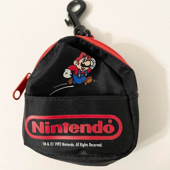 Vintage 1992 Nintendo Super Mario Micro Backpack Mini Bag Clip On - Picture 11 of 13